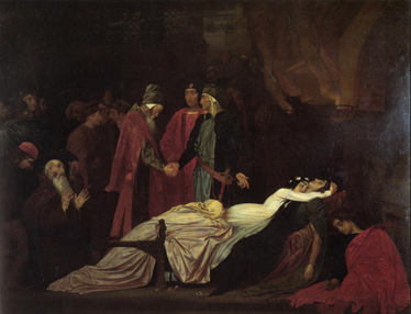 La réconciliation des Montaigu et des Capulet sur les cadavres de Roméo et Juliette